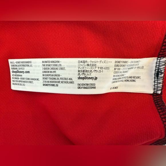 Marvel Disney Our Universe Red and Black Baseball Jersey Size XS - Picture 5 of 12